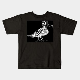 magical seagull gaviota ecopop tribal totonac wallpaper Kids T-Shirt